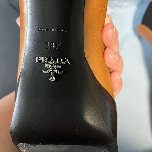 Authentic Prada Panosh Platform Chelsea Boots - Cognac. - Picture 6 of 13